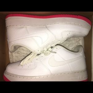 Air Force 1 low gs white racer pink
